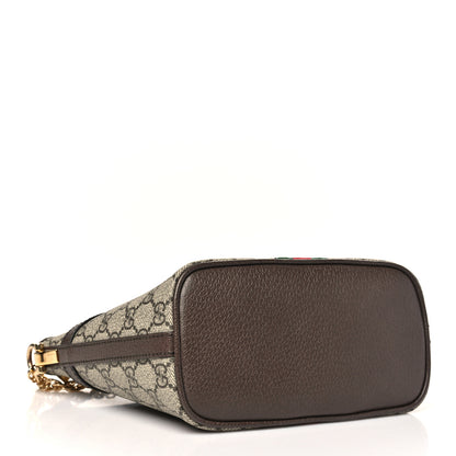 Gucci GG Supreme Monogram Web Mini Ophidia Shoulder Bag Brown 4 of 9