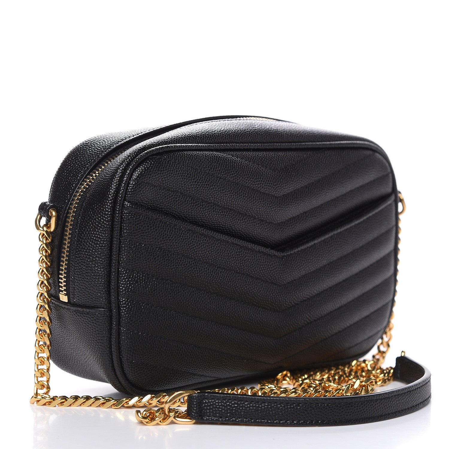 Saint Laurent Grain De Poudre Matelasse Monogram Mini Lou Camera Bag Black 3 of 10