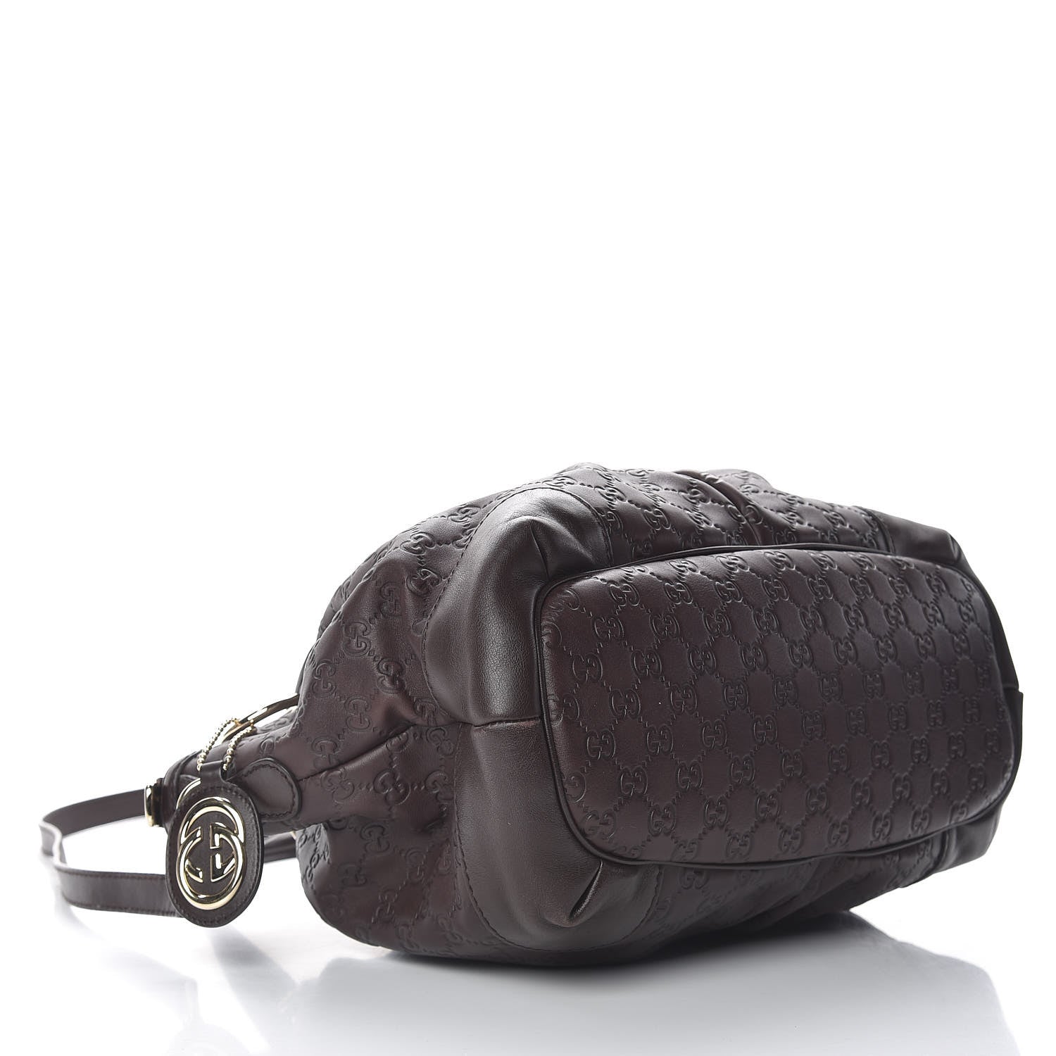Gucci Guccissima Large Sukey Top Handle Bag Chocolate 4 of 11