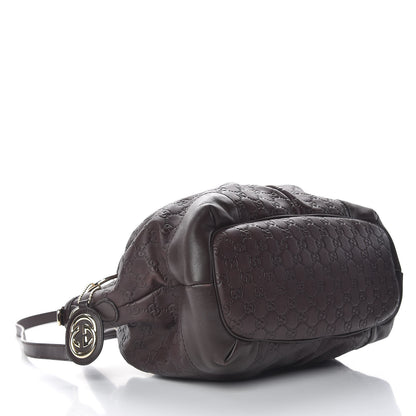 Gucci Guccissima Large Sukey Top Handle Bag Chocolate 4 of 11