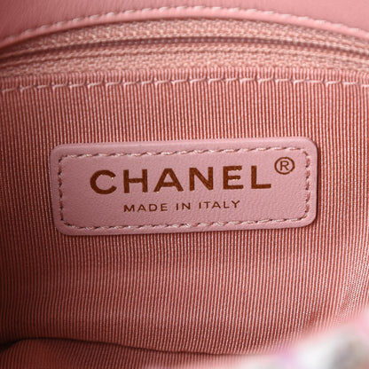 Chanel Tweed Mini Pearl Handle Flap Pink Beige Orange Ecru 7 of 9