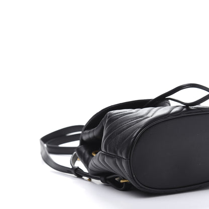 Gucci Calfskin Matelasse GG Marmont Flap Backpack Black 5 of 10