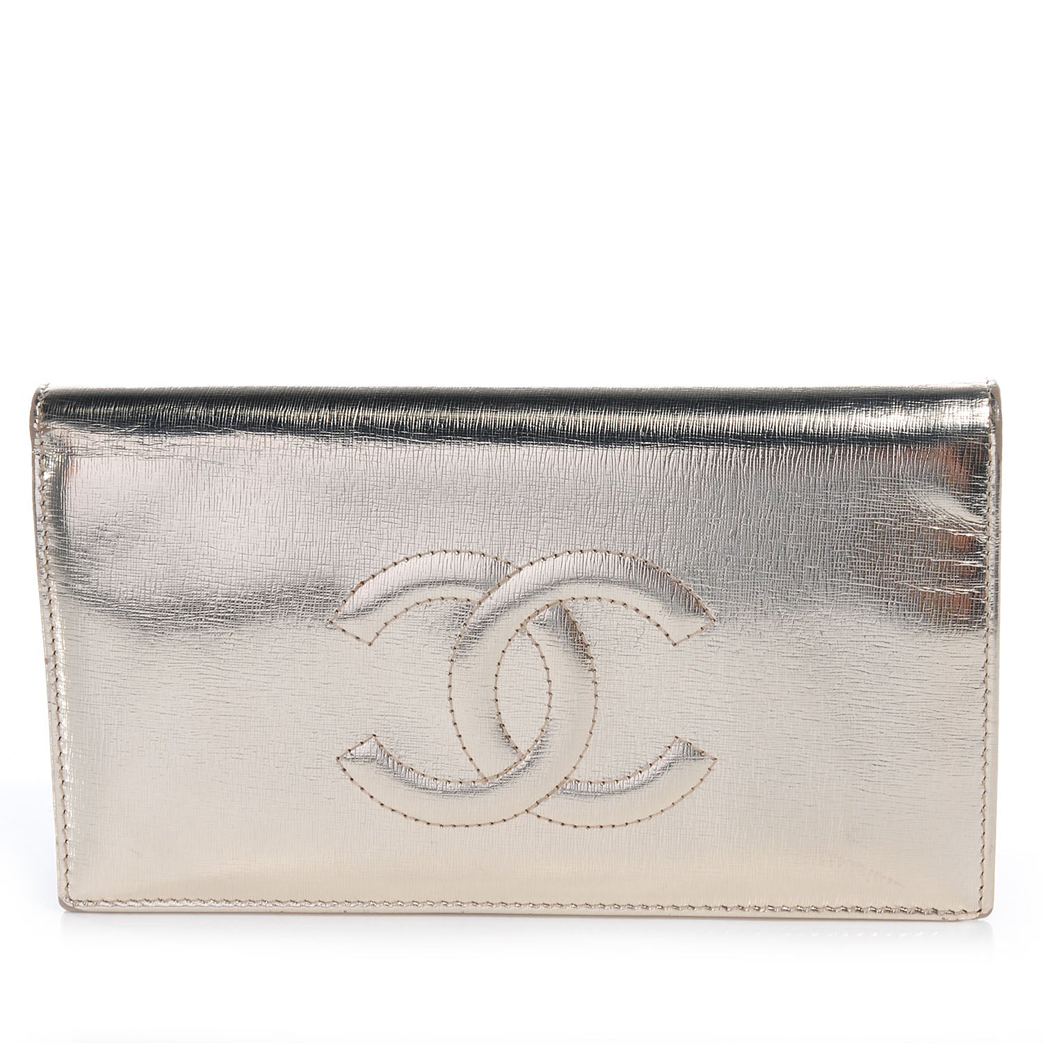 Chanel Calfskin Yen Wallet Metallic 1 of 7