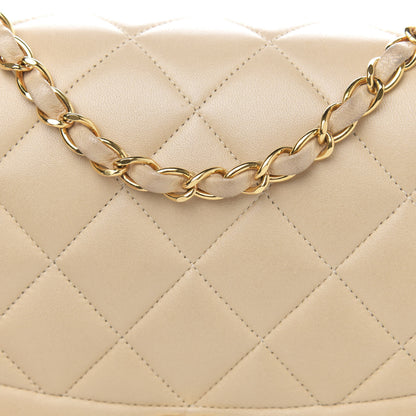 Chanel Lambskin Quilted Medium Single Flap Beige 16 of 17