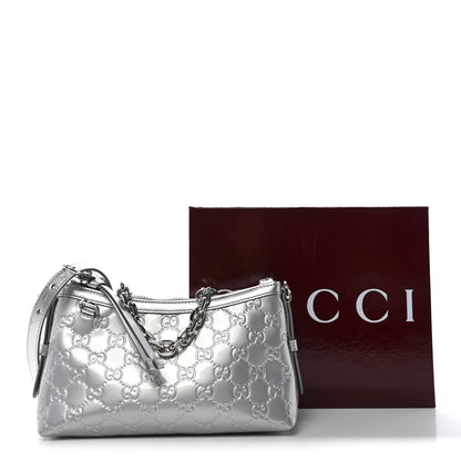 Gucci Shine Guccissima Emblem Small Shoulder Bag Silver 11 of 11