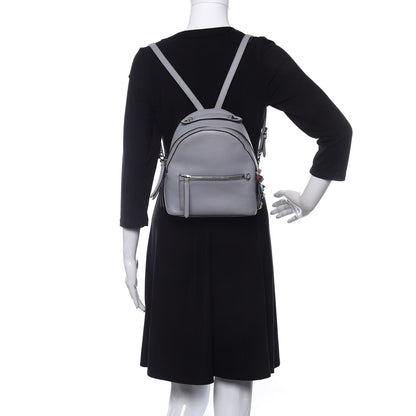 Fendi Vitello Dolce Studded Croc Tail Mini Backpack Grey 2 of 13