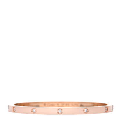 Cartier 18K Pink Gold 10 Diamond Small LOVE Bracelet 16 1 of 4
