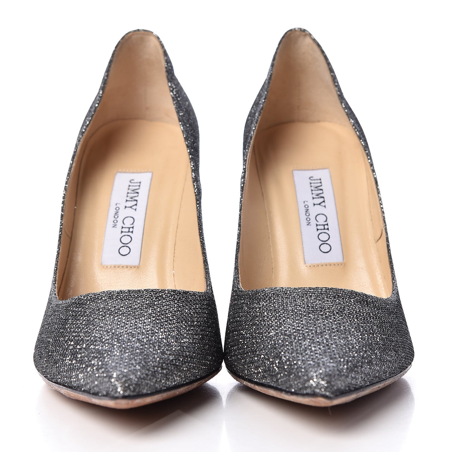 Glitter Pointy Toe Romy 100 Pumps 36.5 Anthracite