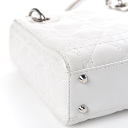 Christian Dior Lambskin Cannage Mini Lady Dior White 9 of 12