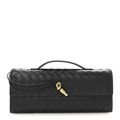 Bottega Veneta Nappa Intrecciato Long Andiamo Top Handle Clutch Black 1 of 6
