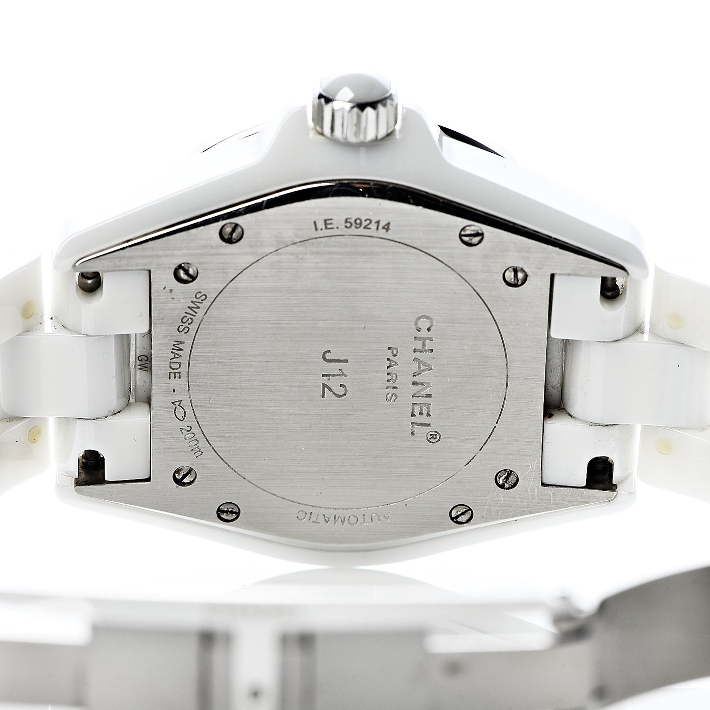 Stainless Steel Ceramic Diamond Dial 38mm J12 Automatic Watch White