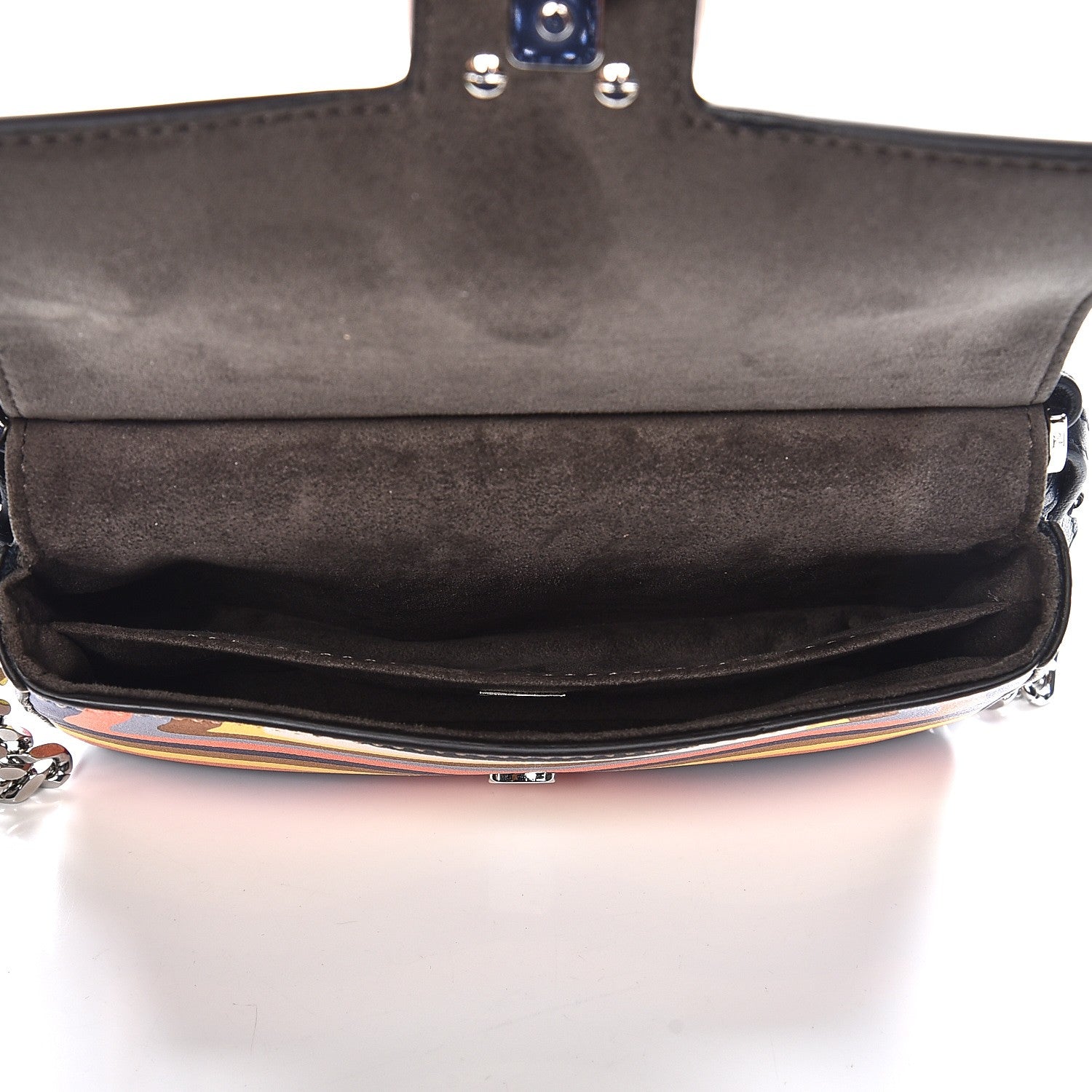 Fendi Vitello Dolce Hypnotic Micro Double Baguette Multicolor Blue Notte 5 of 10