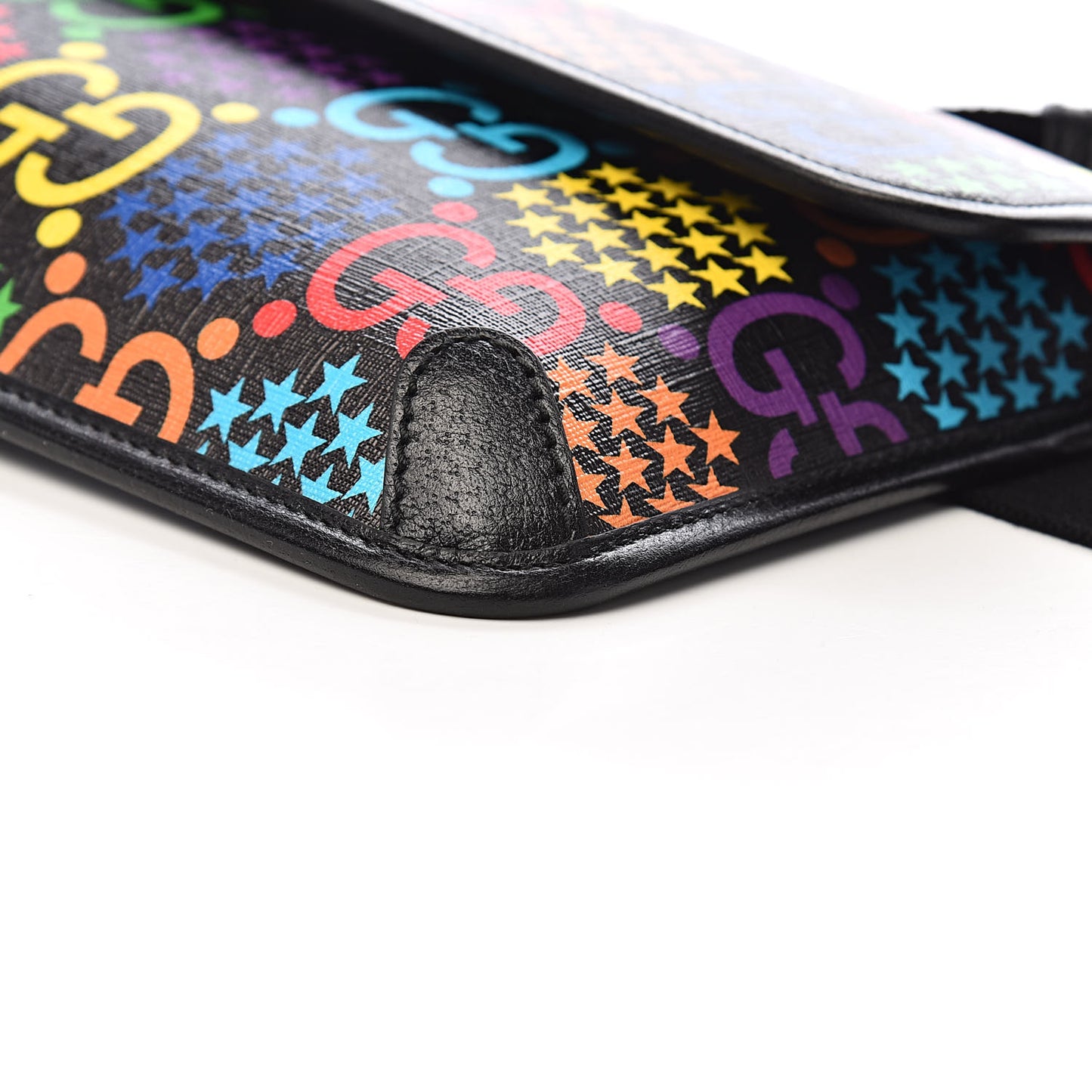 GG Supreme Monogram Psychedelic Slim Belt Bag Black