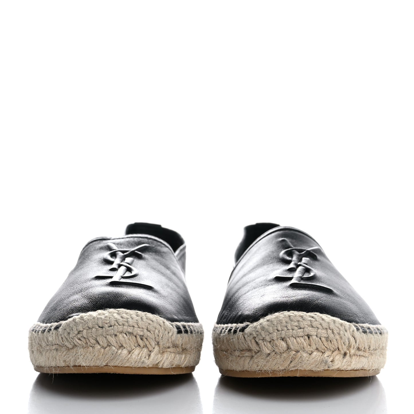Lambskin Monogram Espadrilles 38.5 Black