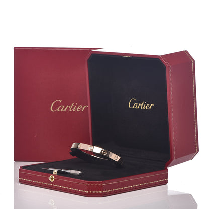 Cartier 18K Pink Gold 4 Diamond LOVE Bracelet 17 6 of 6