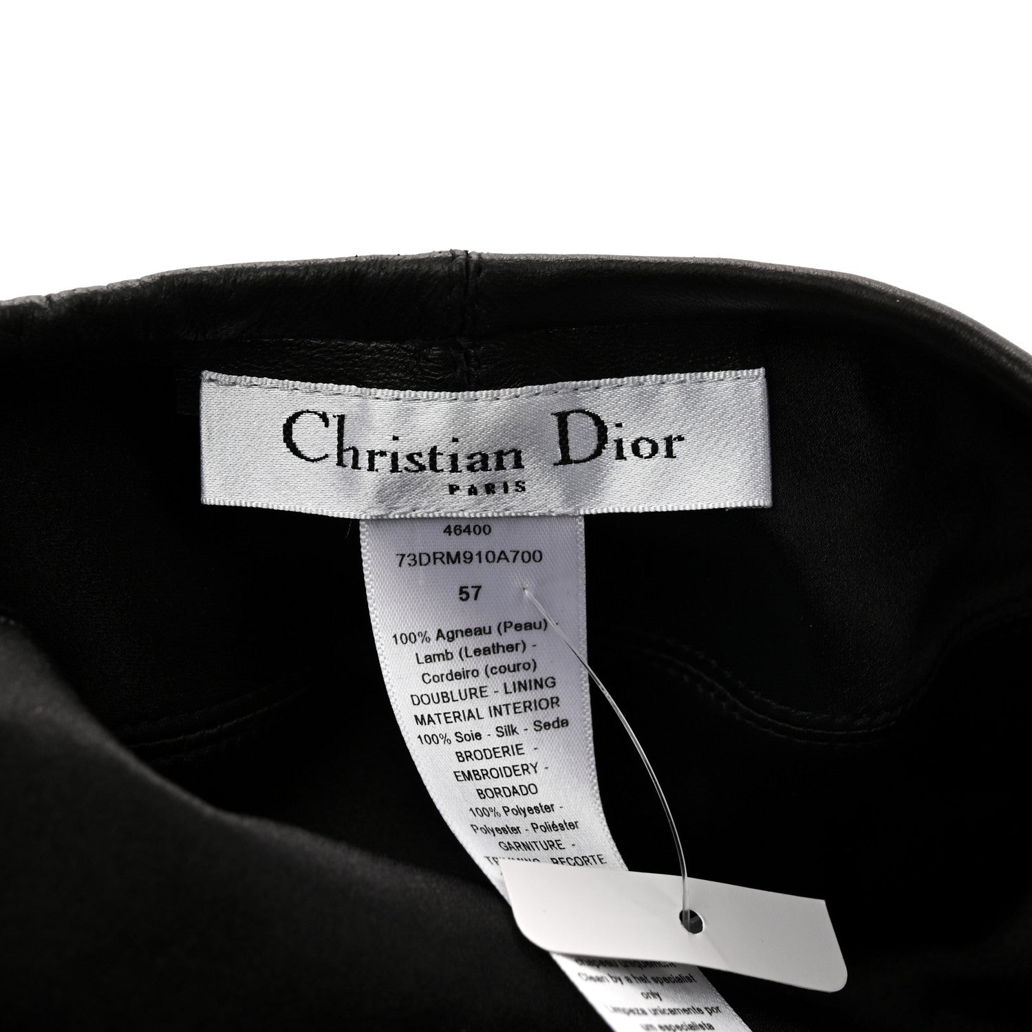 Christian Dior Lambskin D-Dream Beret 57 Black 8 of 8