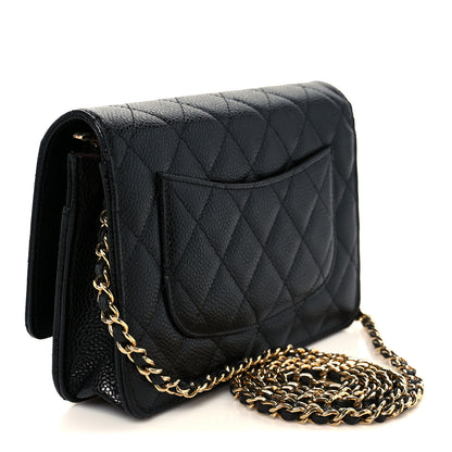 Chanel Caviar Quilted Wallet On Chain WOC Black 3 of 12