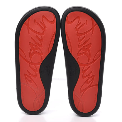 Christian Louboutin Suede Crystal Womens Dear Pool Platform Slide Sandals 43 Black 5 of 10