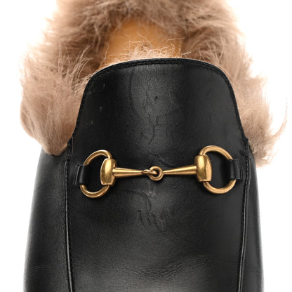 Gucci Calfskin Fur Womens Princetown Slippers 40 Black 10 of 10
