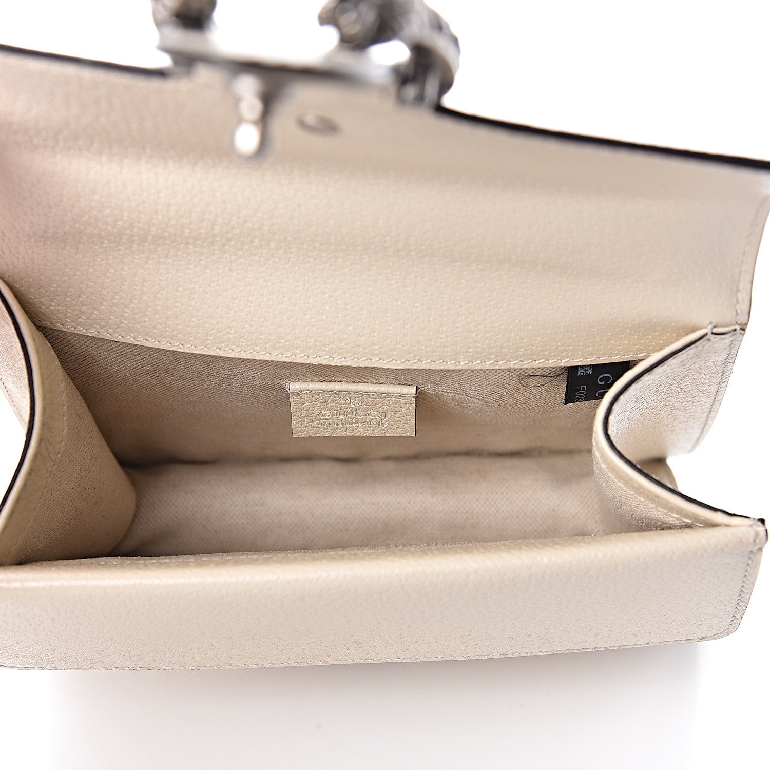 Gucci Textured Calfskin Crystal Mini Dionysus Shoulder Bag Mystic White 5 of 10
