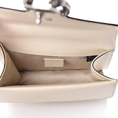 Gucci Textured Calfskin Crystal Mini Dionysus Shoulder Bag Mystic White 5 of 10