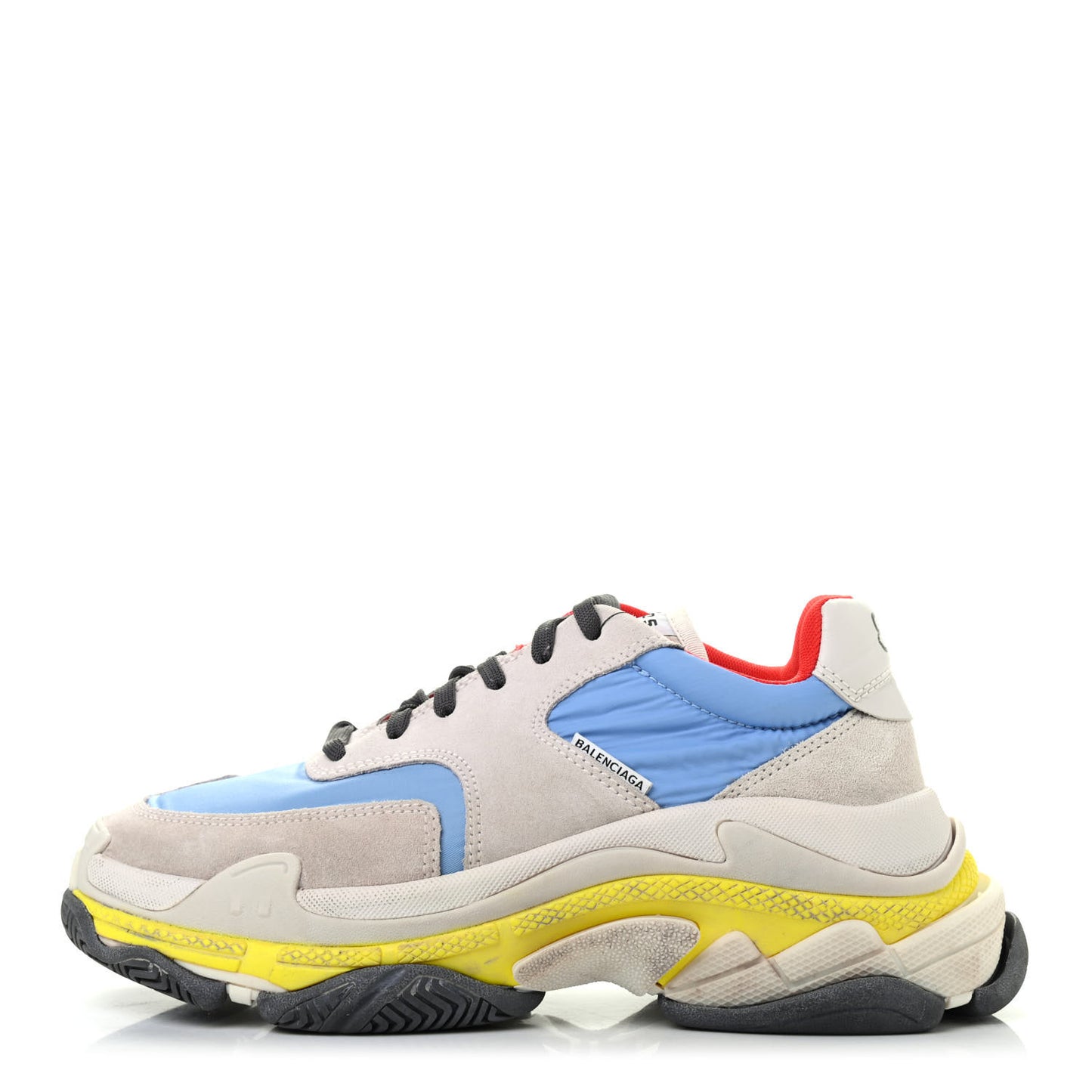Nylon Suede Womens Triple S 2.0 Sneakers 39 Gris Bleu Rouge