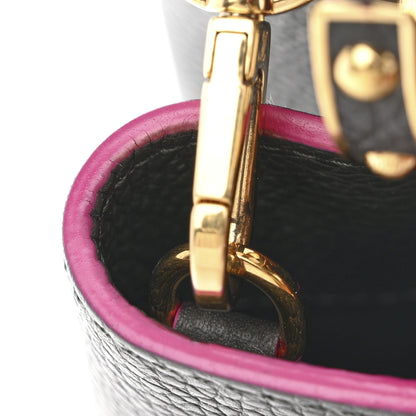Louis Vuitton Taurillon Capucines PM Grey Pink 11 of 12