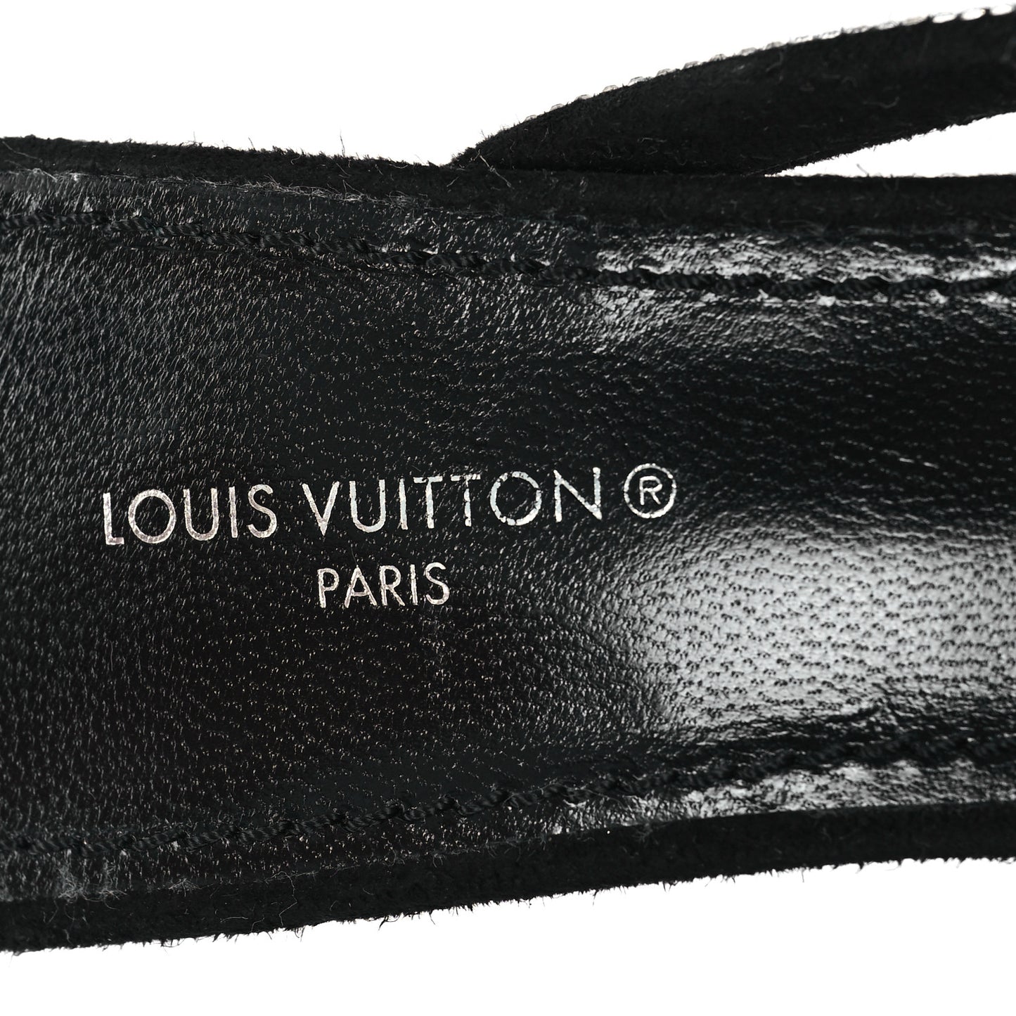 Suede Goat Rhinestone Appeal Sandals 36 Black