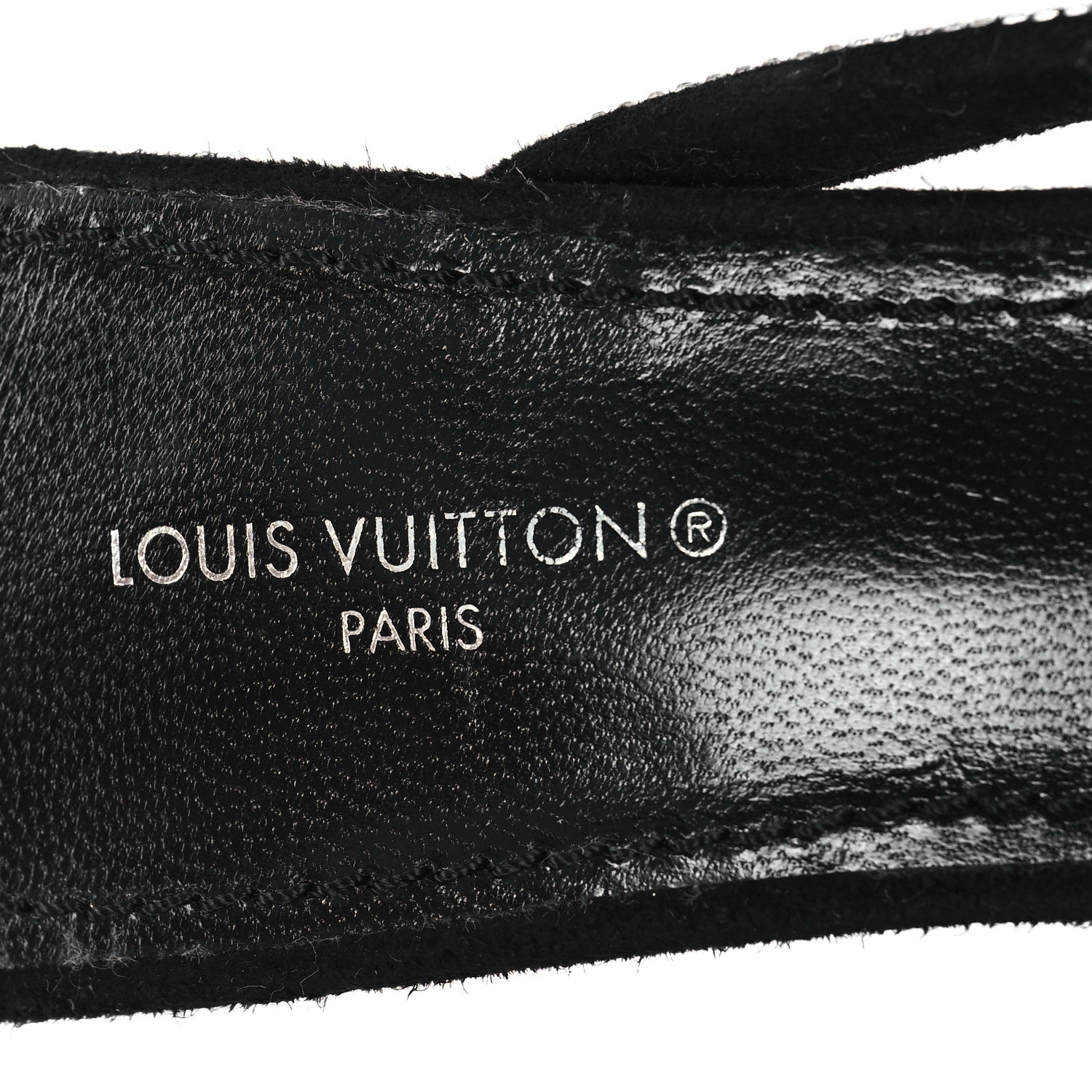 Louis Vuitton Suede Goat Rhinestone Appeal Sandals 36 Black 8 of 12