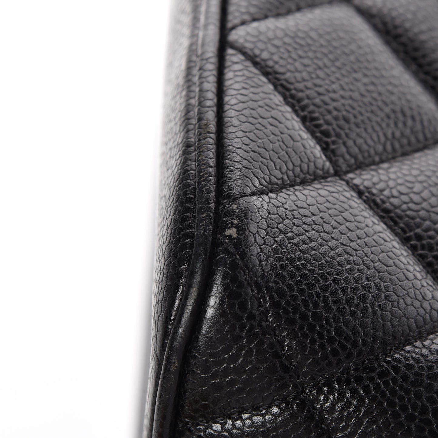 Caviar Quilted Medallion Tote Black