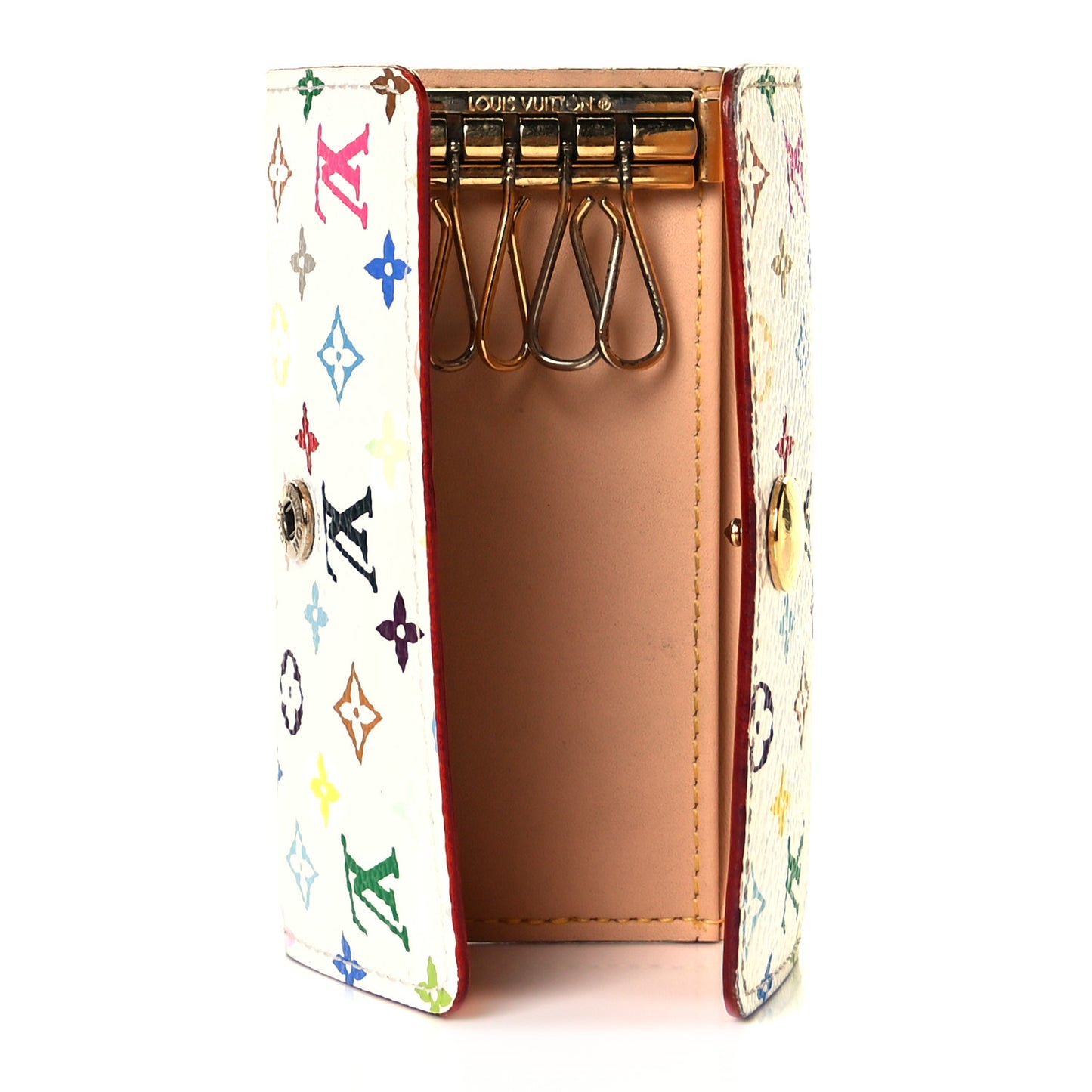 Monogram Multicolor Multicles 4 Key Holder White