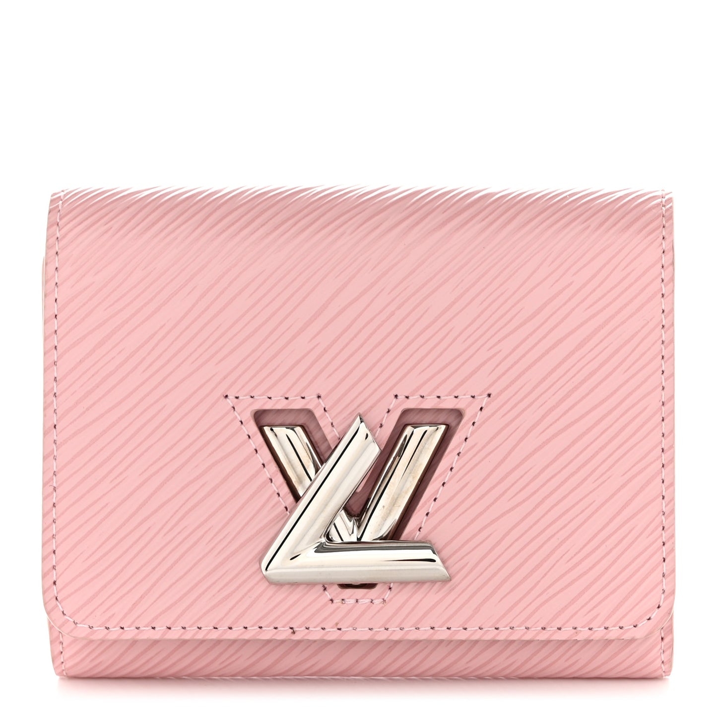 Epi Twist Compact Wallet Rose Ballerine