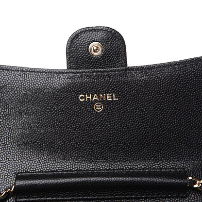 Chanel Iridescent Caviar Quilted Classic Clutch With Chain Black 5 of 7