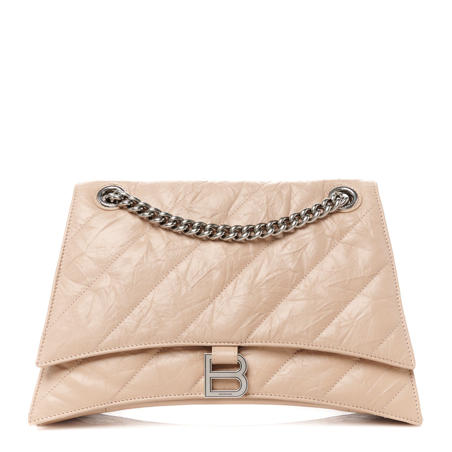 Balenciaga Crushed Calfskin Quilted Medium Crush Chain Bag Nude 1 of 9