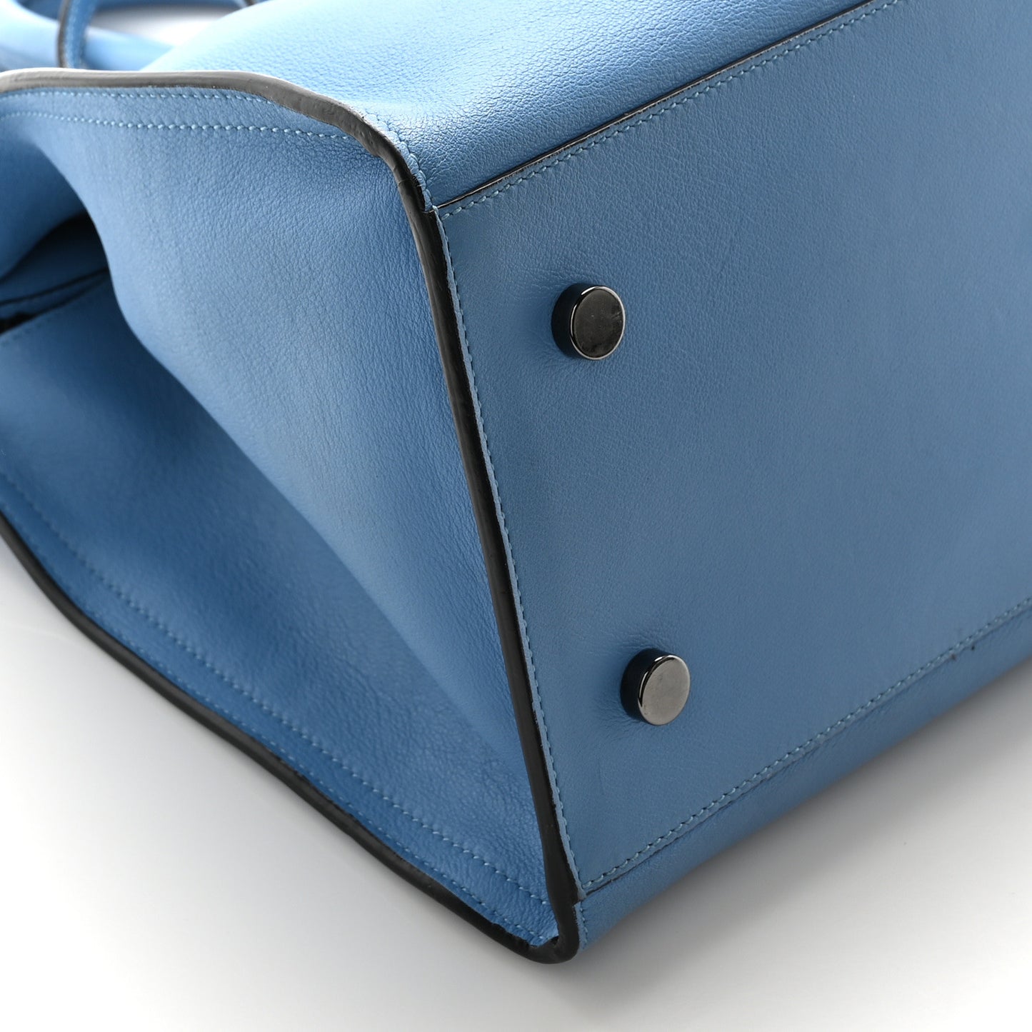 Calfskin Small Monogram Cabas Light Blue