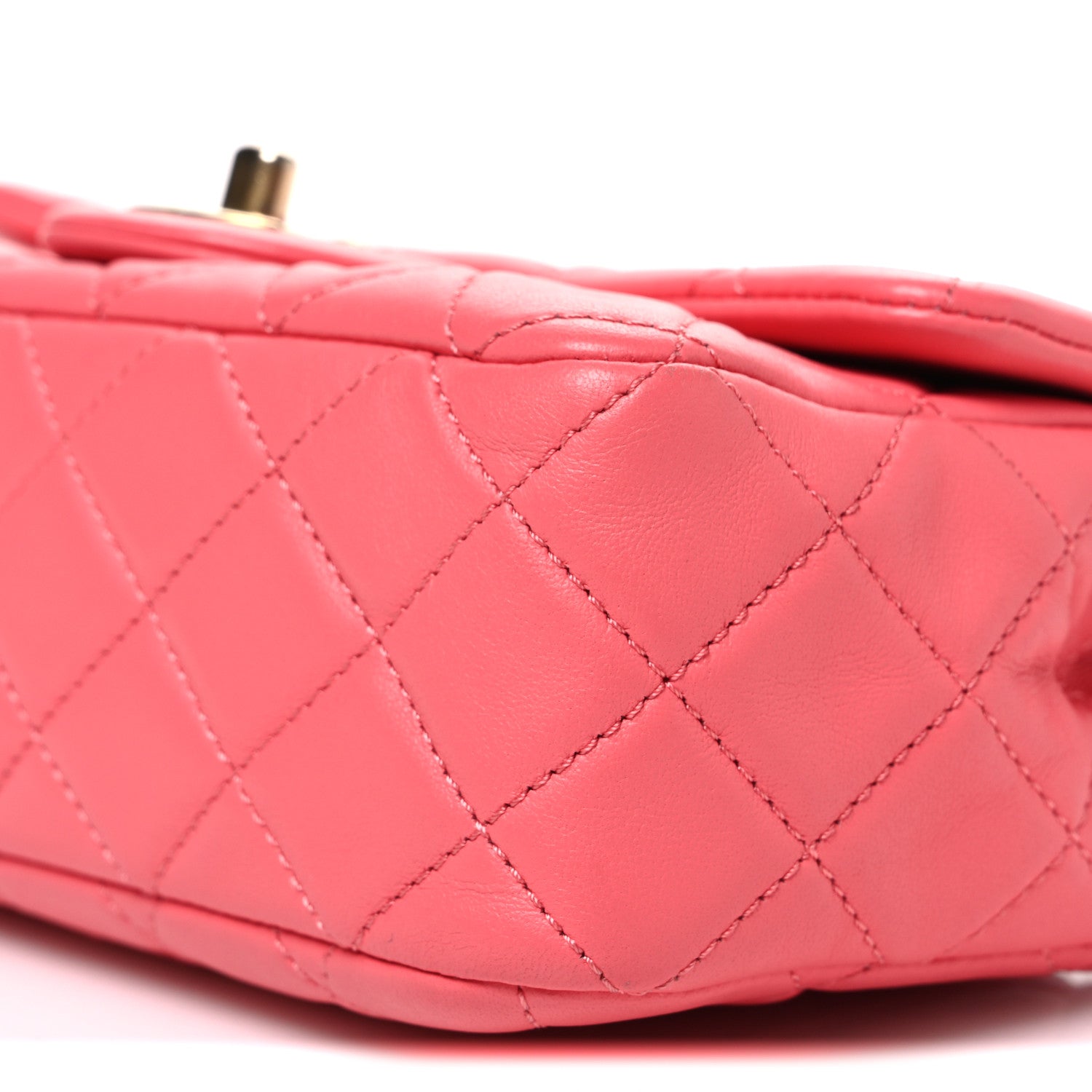 Chanel Lambskin Quilted Pearl Crush Mini Rectangular Flap Pink 10 of 10