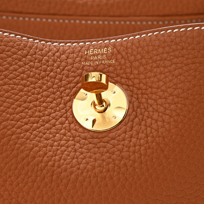 Hermes Taurillon Clemence Lindy 26 Gold 6 of 10