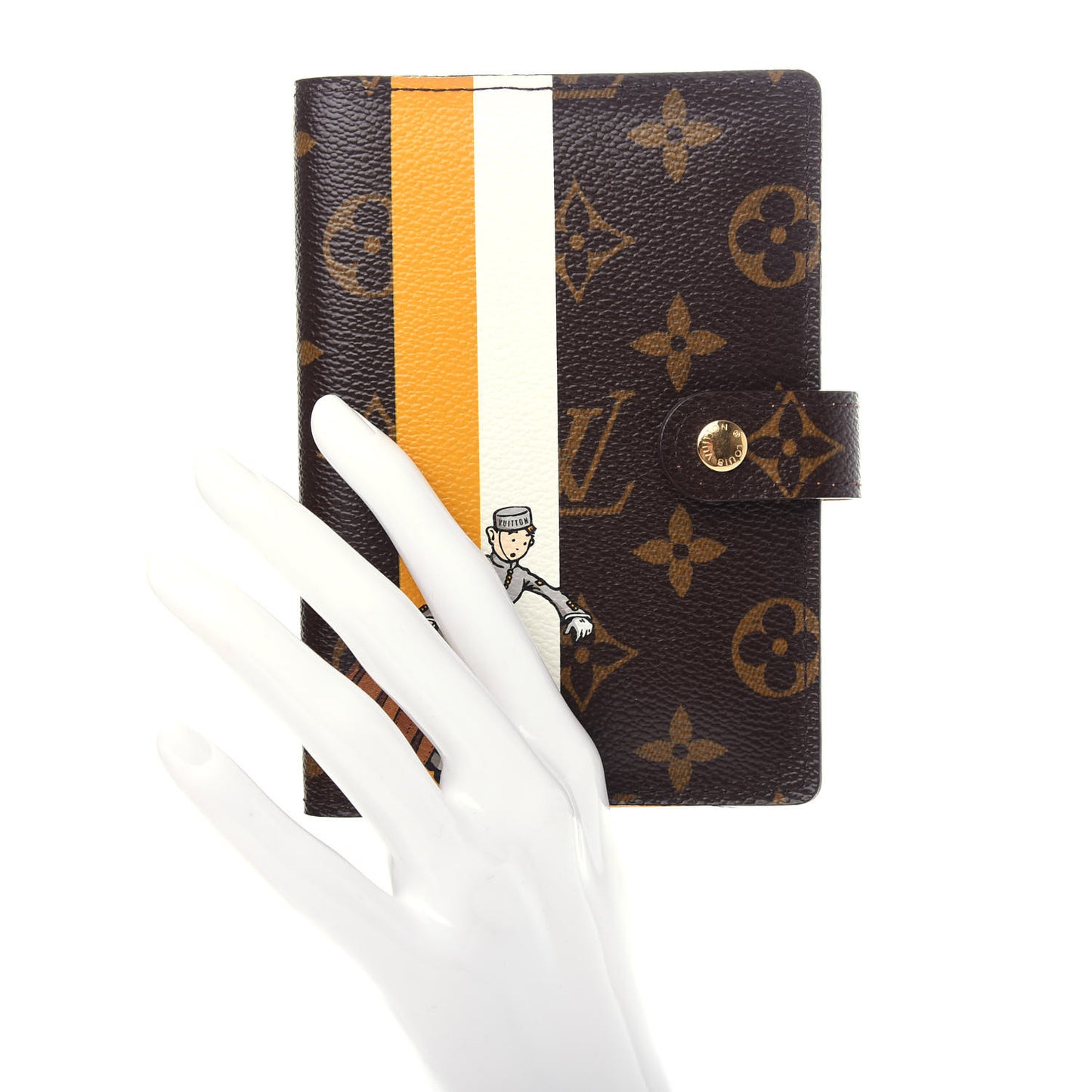 Monogram Groom Small Ring Agenda Cover Yellow