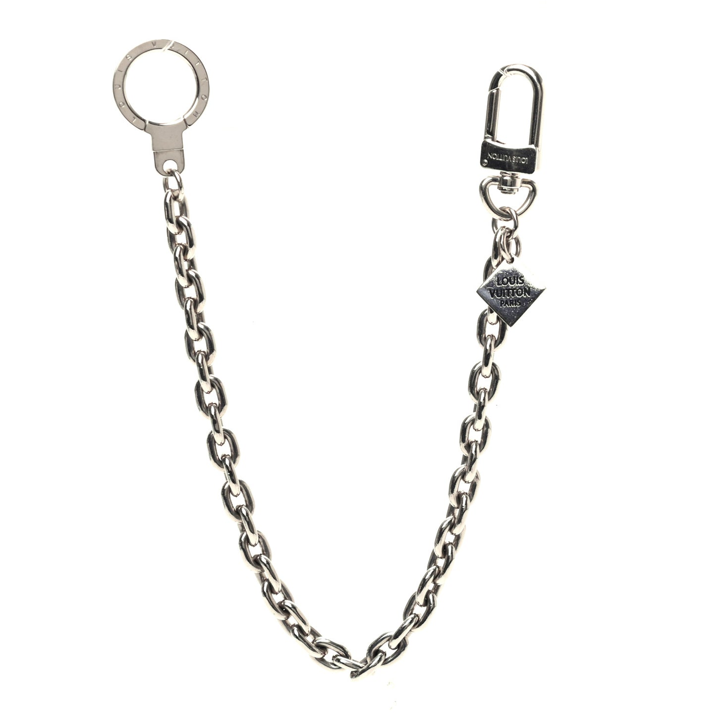 Metal Mens XL Key Chain Silver