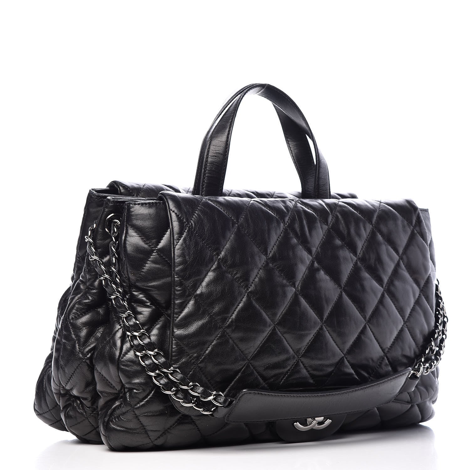 Chanel Lambskin Quilted 3 Maxi Flap Bag Black 3 of 12
