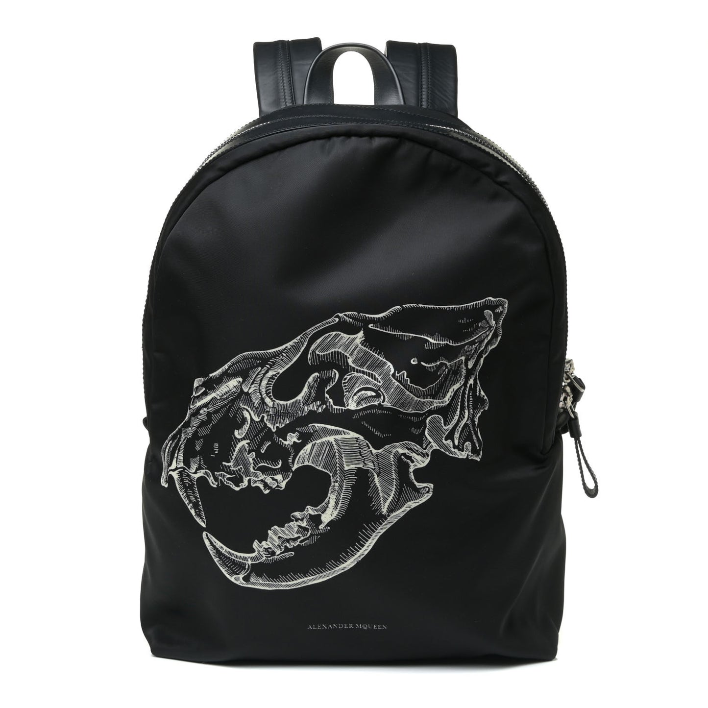 Nylon Lion Skull Backpack Black