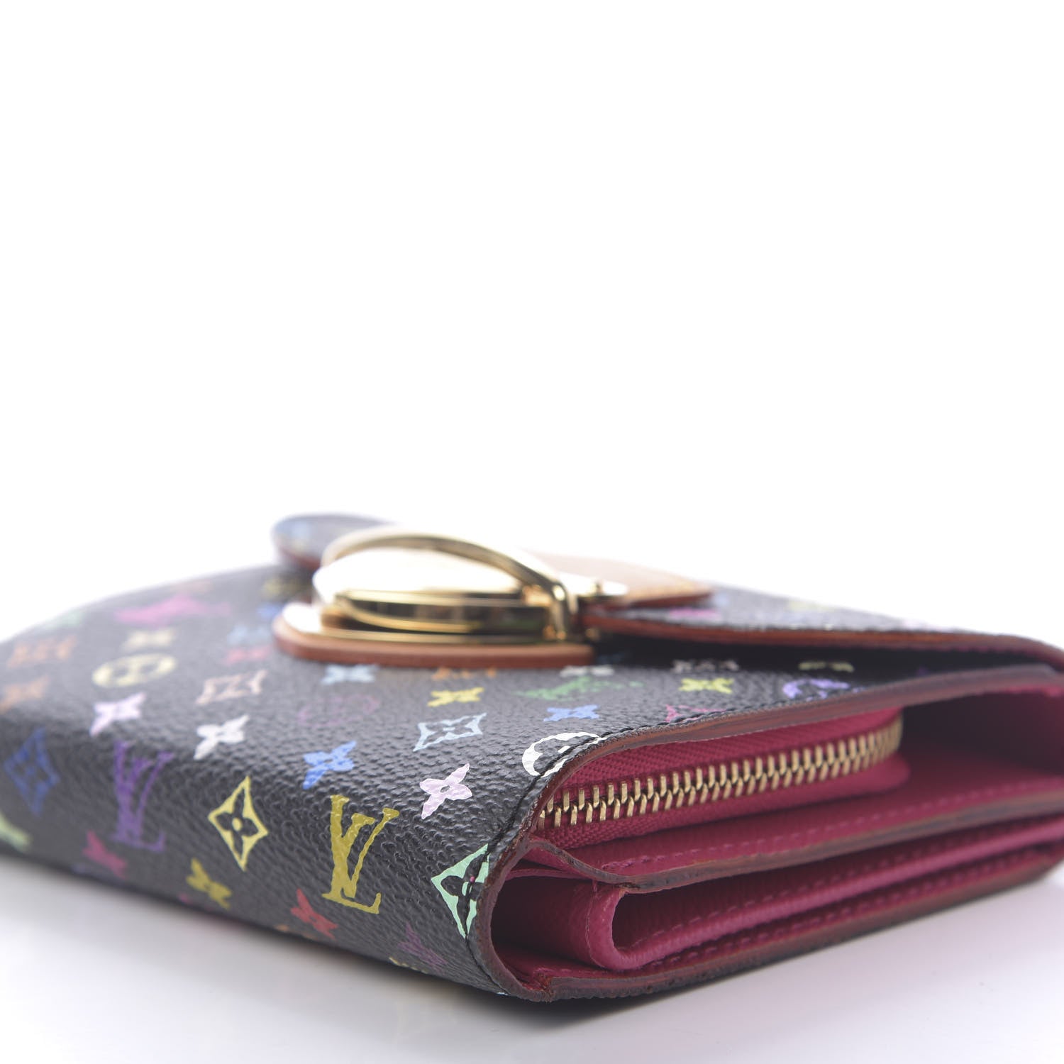 Louis Vuitton Monogram Multicolor Joey Wallet Black Grenade 9 of 10
