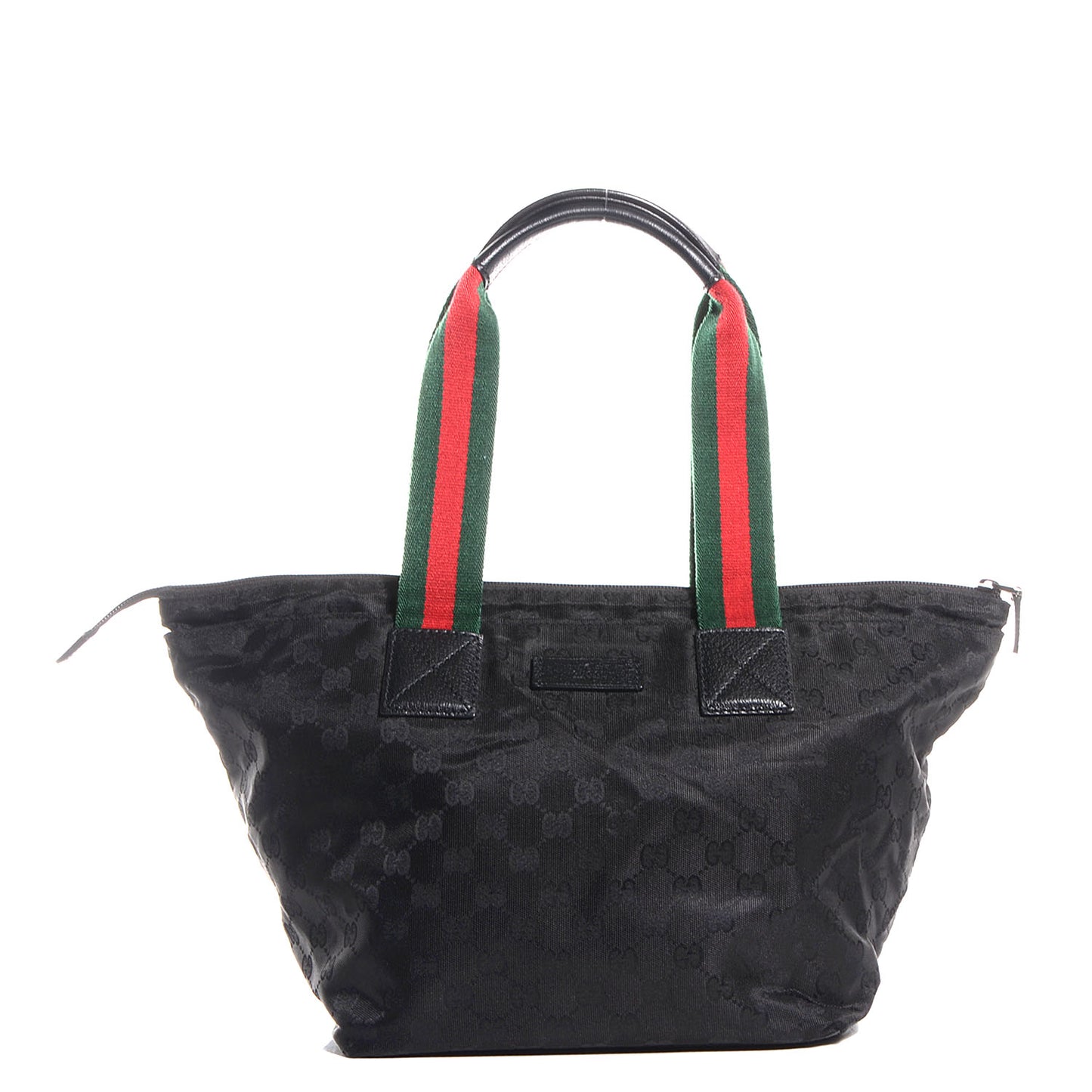 GG Monogram Medium Web Handle Bucket Tote Black
