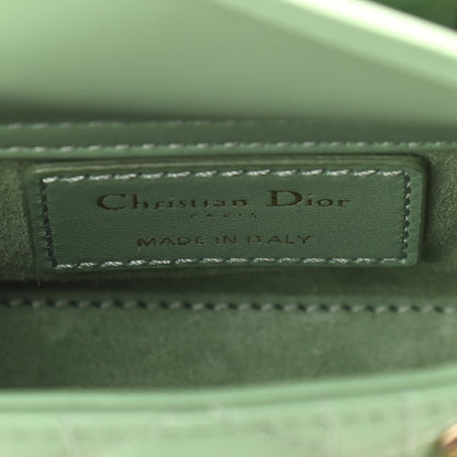 Christian Dior Lambskin Cannage Micro Lady Dior Green 5 of 7