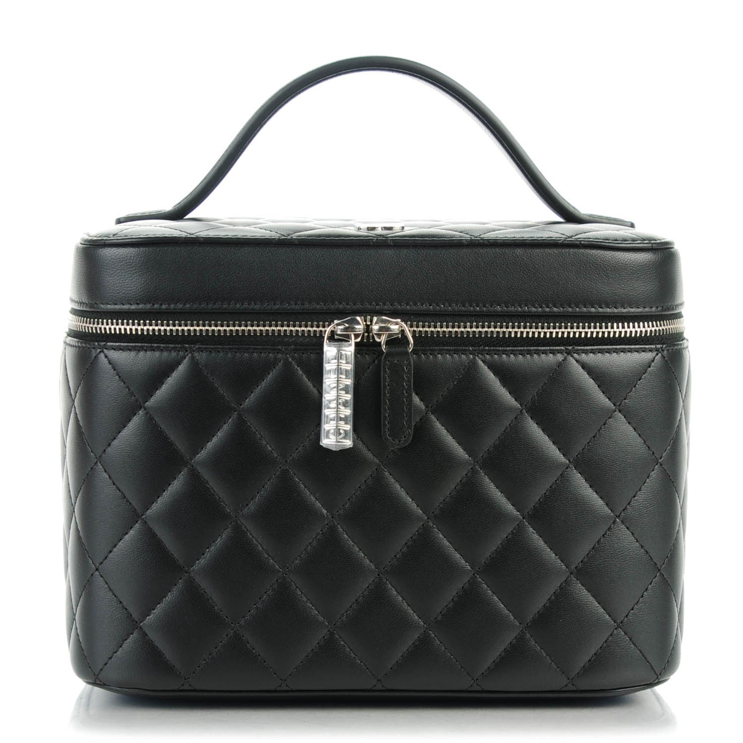 Chanel Lambskin Quilted Large Vanity Pouch Black 1 of 7