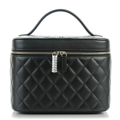 Chanel Lambskin Quilted Large Vanity Pouch Black 1 of 7