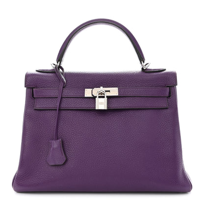 Hermes Taurillon Clemence Kelly Retourne 32 Ultraviolet 1 of 19