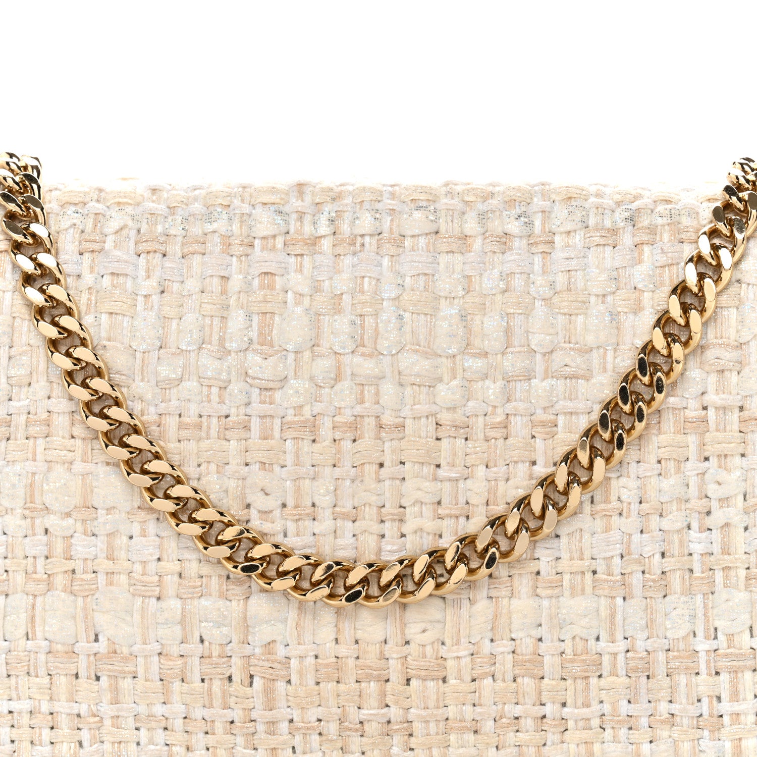 Stella McCartney Woven Boucle Falabella Crossbody Bag White Beige 8 of 10