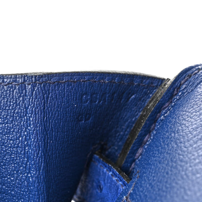 Hermes Ostrich Birkin 30 Bleu Saphir 7 of 11