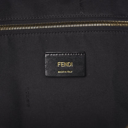 Fendi X FILA Glazed Fabric Vitello Century FF 1974 Mania Pouch Pocket Backpack Black White 5 of 9
